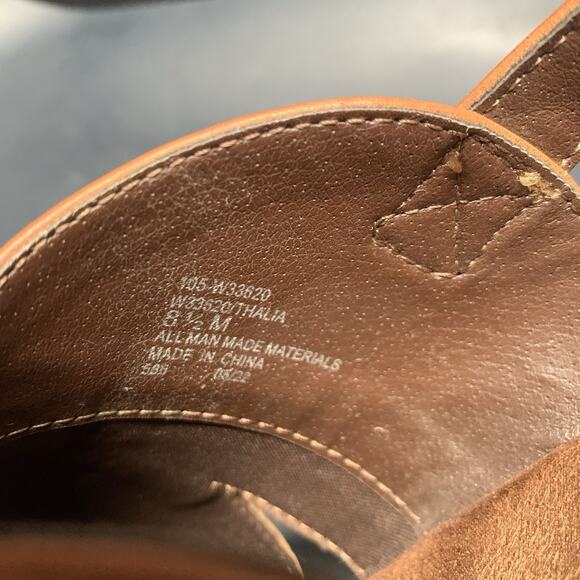 White Mountain Footbed Platform Strap Back Heels Brown Women’s Size 8.5 - Picture 8 of 10